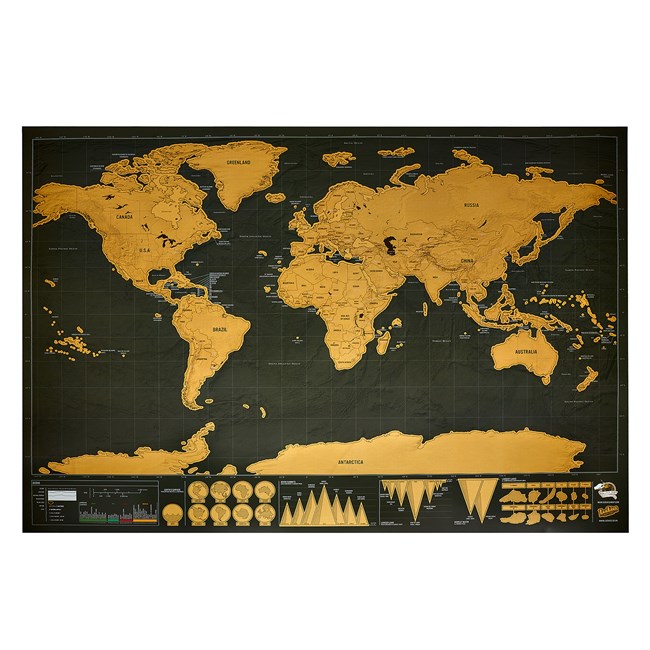 Carte du monde à gratter > Une idée déco originale Destination The